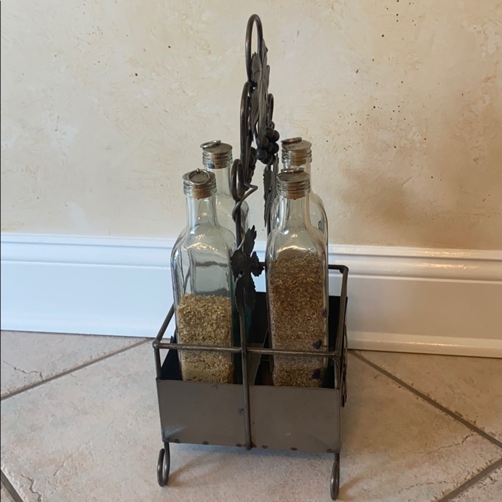 Metal spice holder /4 spice bottles inc. - Picture 4 of 11